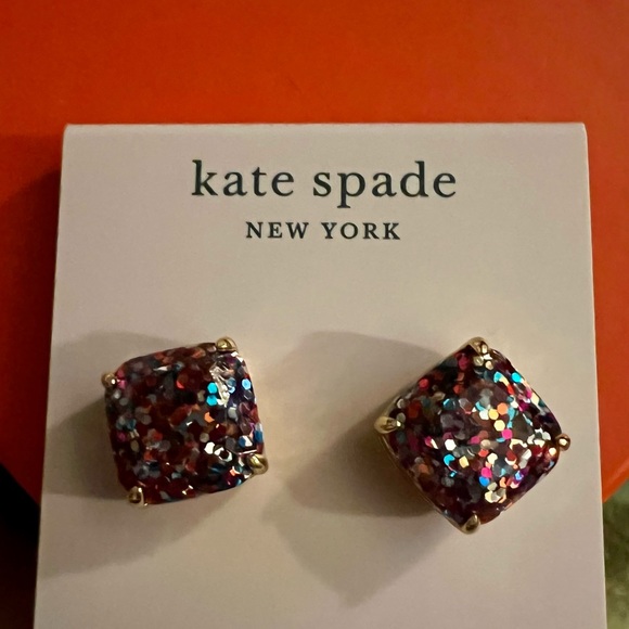 kate spade Jewelry Nwt Kate Spade Large Gumdrop Multi Glitter Stud Earrings Poshmark